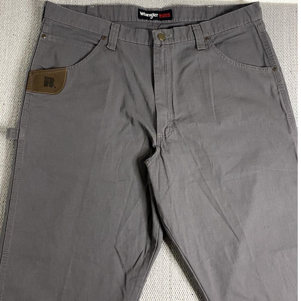 Wrangler Riggs Carpenter Pants‎ Mens 40X30 Granite Gray Loose Straight Utility